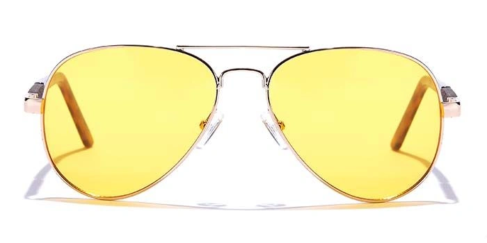 JRS by Coolwinks S59C5974 Yellow Tinted Pilot Sunglasses for Men and Women-