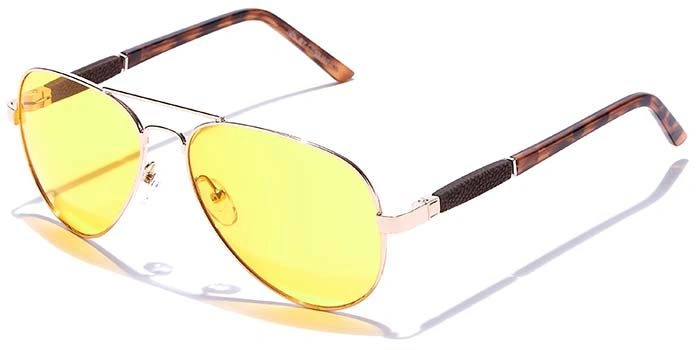 JRS by Coolwinks S59C5974 Yellow Tinted Pilot Sunglasses for Men and Women-YELLOW-1