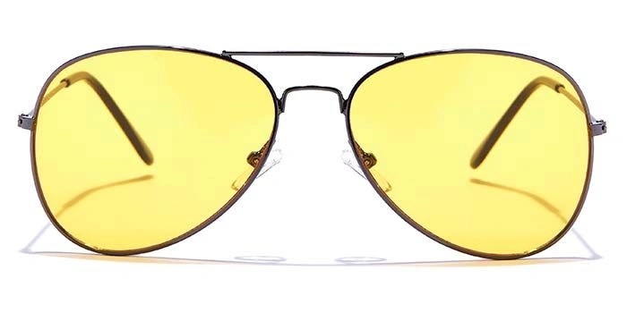 JRS by Coolwinks S59C6016 Yellow Tinted Pilot Sunglasses for Men and Women-