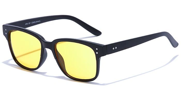 JRS by Coolwinks S59B5869 Yellow Tinted Retro Square Sunglasses for Men and Women-YELLOW-1