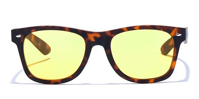 JRS by Coolwinks S59C5848 Yellow Tinted Retro Square Sunglasses for Men and Women-