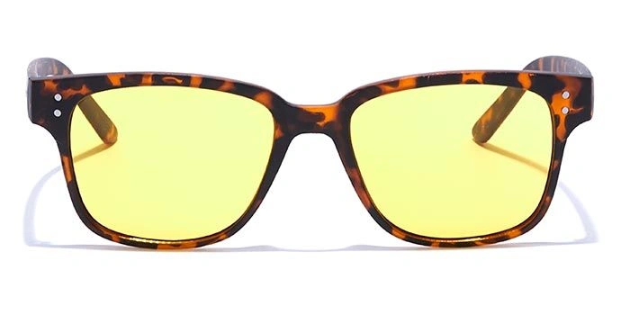 JRS by Coolwinks S59C5869 Yellow Tinted Retro Square Sunglasses for Men and Women-