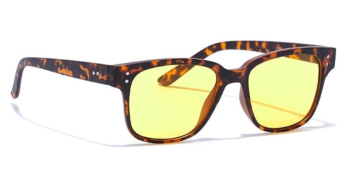 JRS by Coolwinks S59C5869 Yellow Tinted Retro Square Sunglasses for Men and Women-YELLOW-2