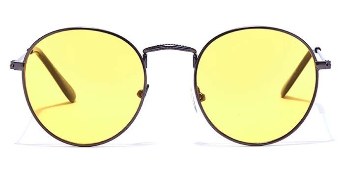 JRS by Coolwinks S59C5749 Yellow Tinted Round Sunglasses for Men and Women-