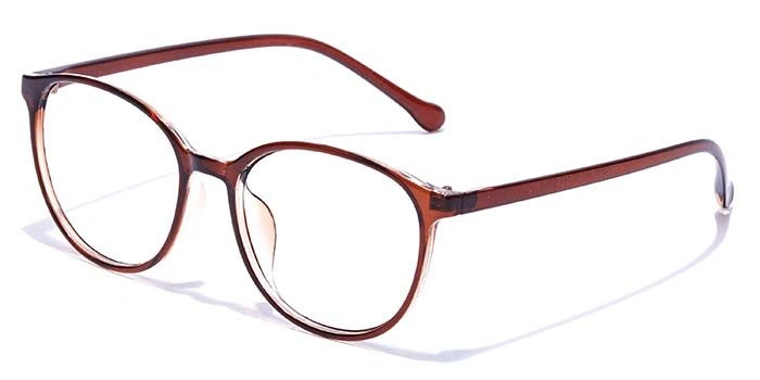 GRAVIATE by Coolwinks E15A7288 Glossy Brown Full Frame Round Eyeglasses for Men and Women-BROWN-1