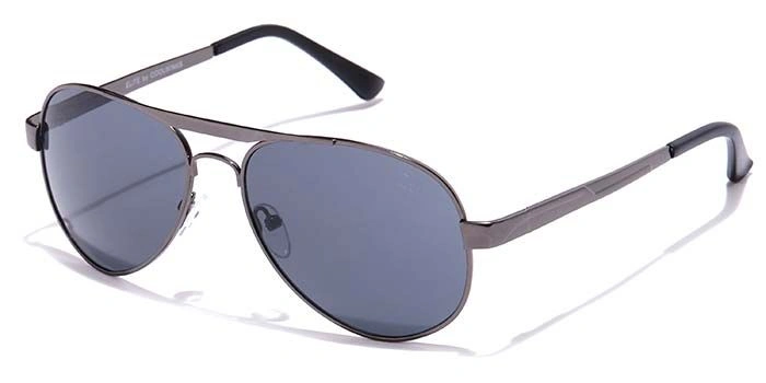 Elite by Coolwinks S12A6483 Black Tinted Pilot Sunglasses for Men and Women-BLACK-1