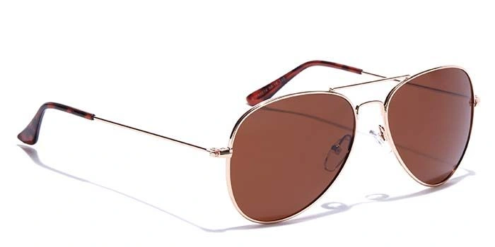 ELITE by Coolwinks S15A5614 Brown Polarized Pilot Sunglasses for Men and Women-BROWN-2