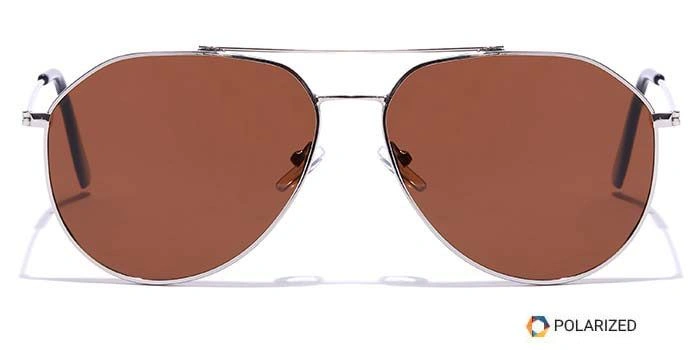 ELITE by Coolwinks S15B5572 Brown Polarized Pilot Sunglasses for Men and Women-