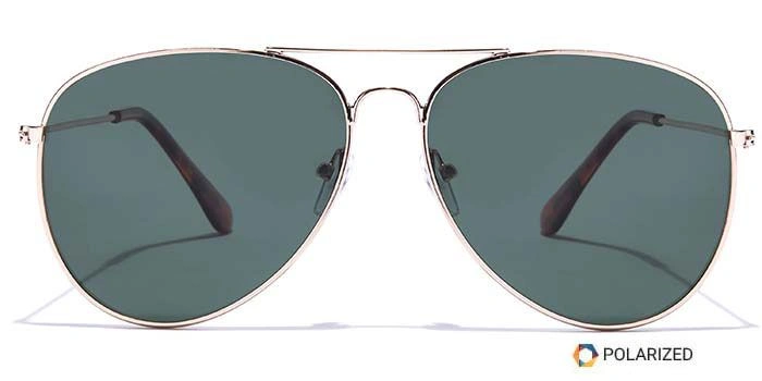 ELITE by Coolwinks S35A5545 Green Polarized Pilot Sunglasses for Men and Women-