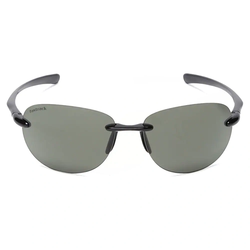 Sporty Shiny Green Non Gradient Sunglasses for Guys-