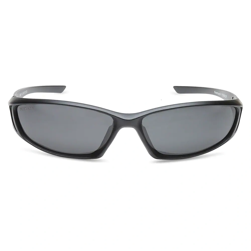 Sporty Matt Black Polarized Sunglasses for Guys-