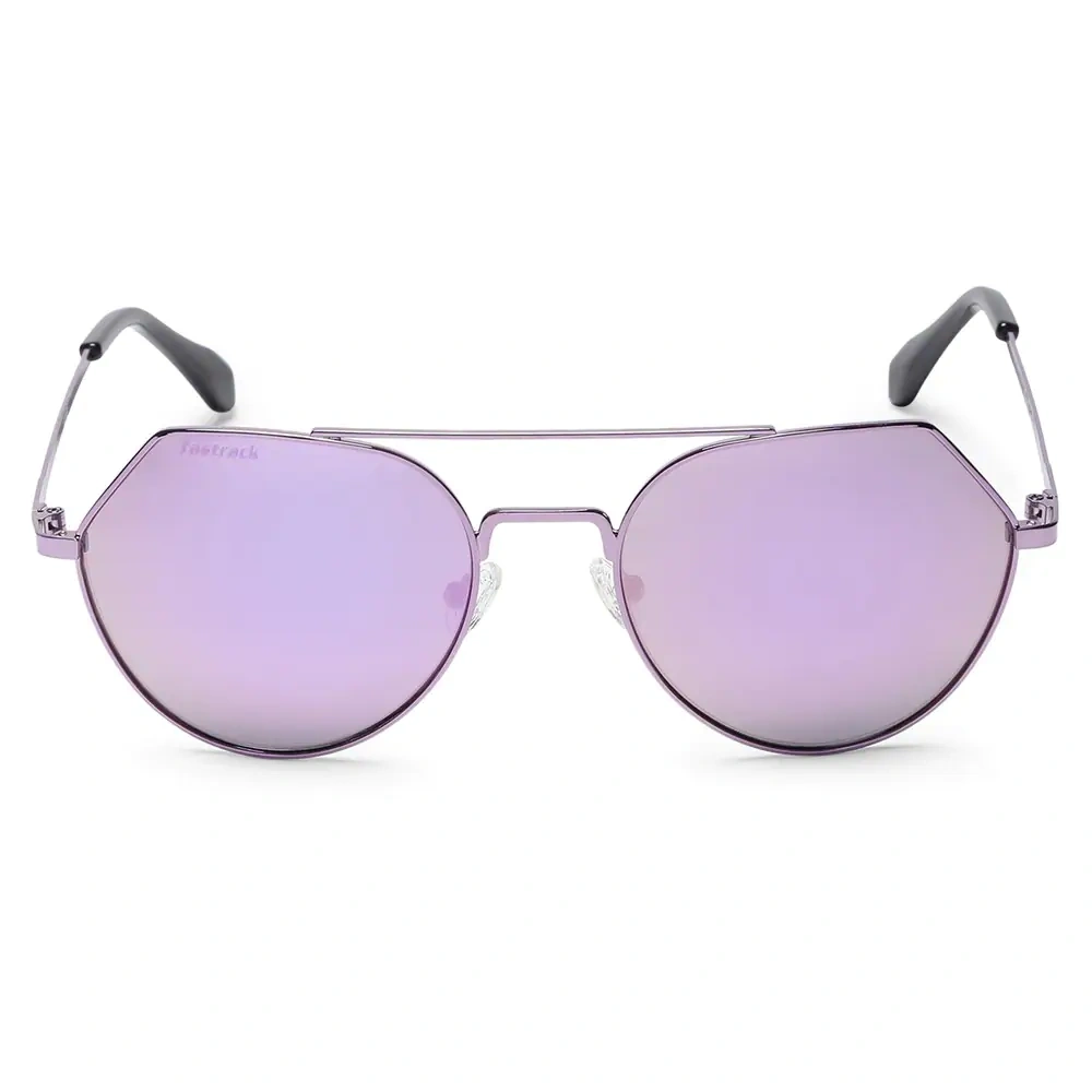 Oval Shiny Purple 100% UV Protected Sunglasses for Girls-