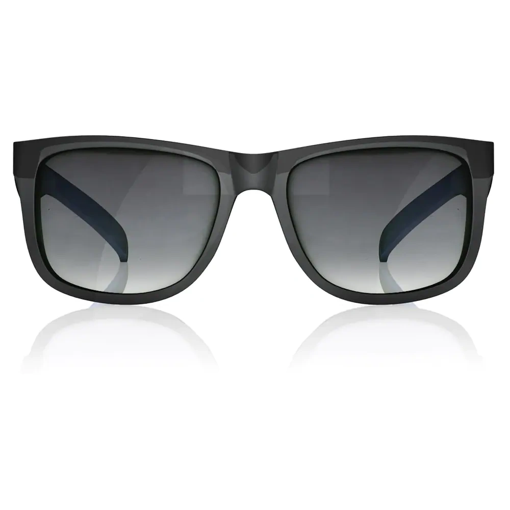 Square Shiny Black Gradient Sunglasses for Guys-