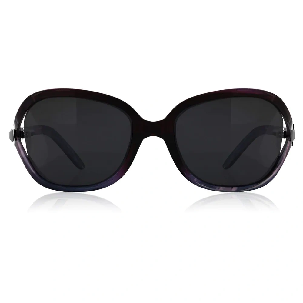 Oversized Shiny Black Polarized Sunglasses for Girls-