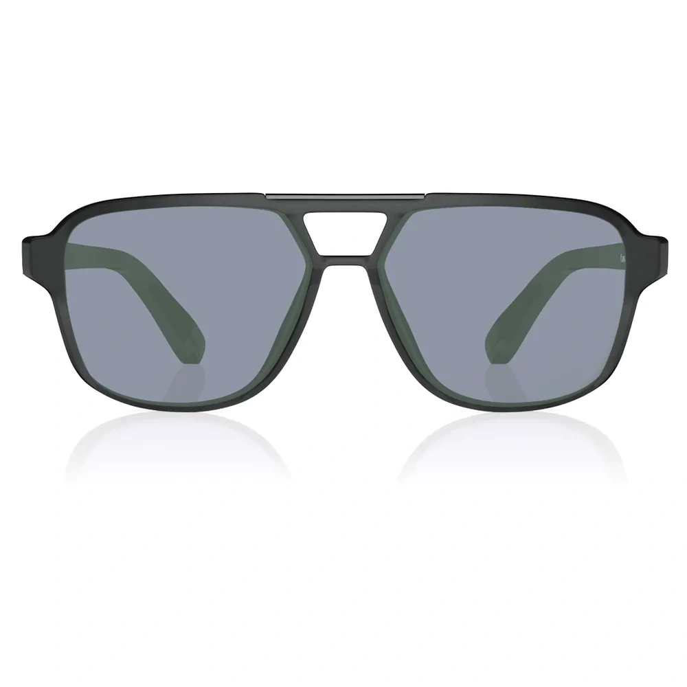 Square Matt Black Polarized Sunglasses for Guys-