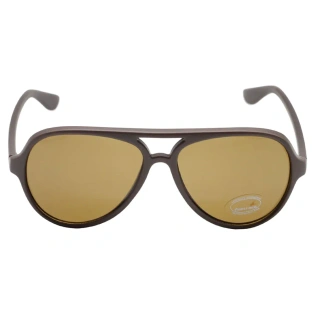 Brown Rimmed Pilot Sunglasses for Guys