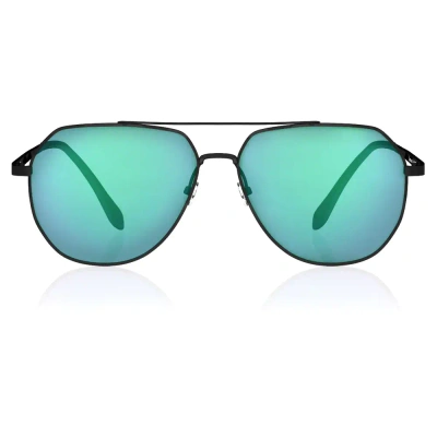Matt Black Mirrored Sunglasses for Guys