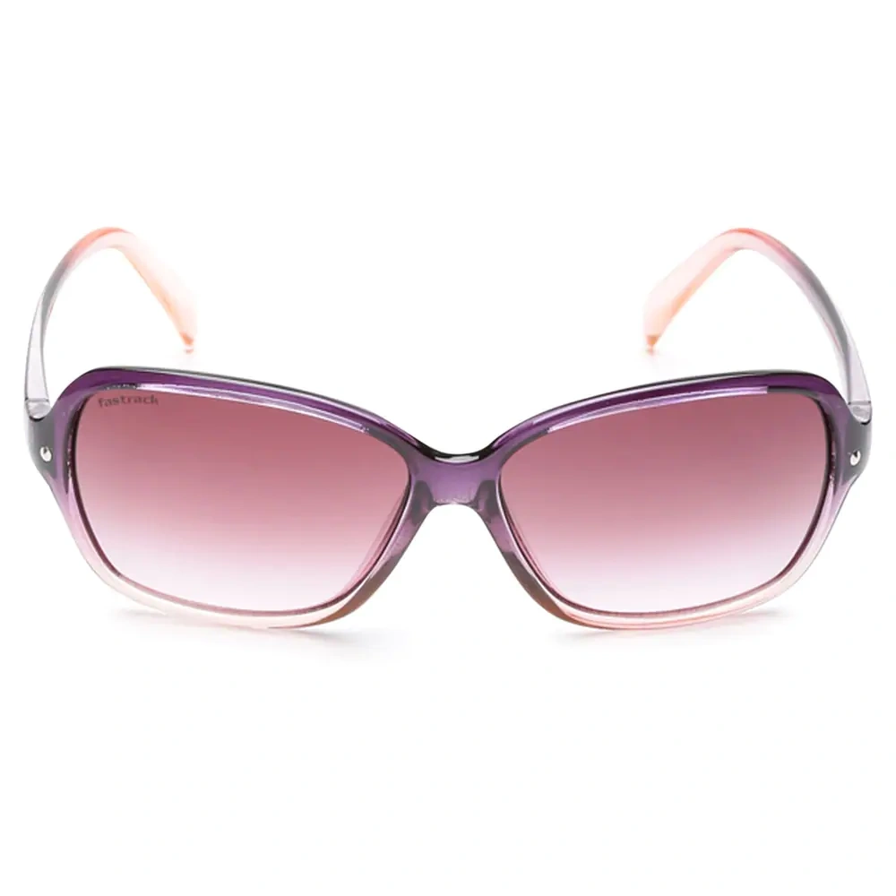 Oversized Shiny Purple 100% UV Protected Sunglasses for Girls-