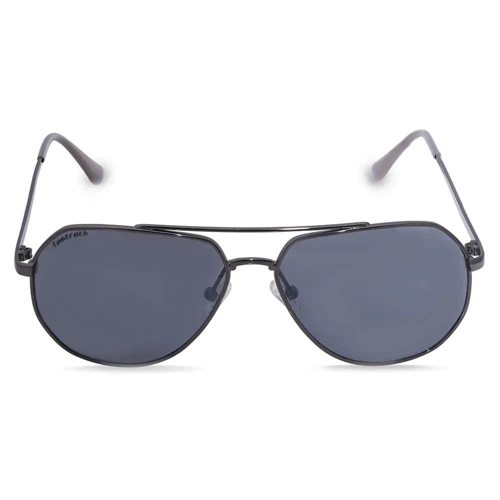 Rectangular Shiny Black Mirrored Sunglasses for Guys-