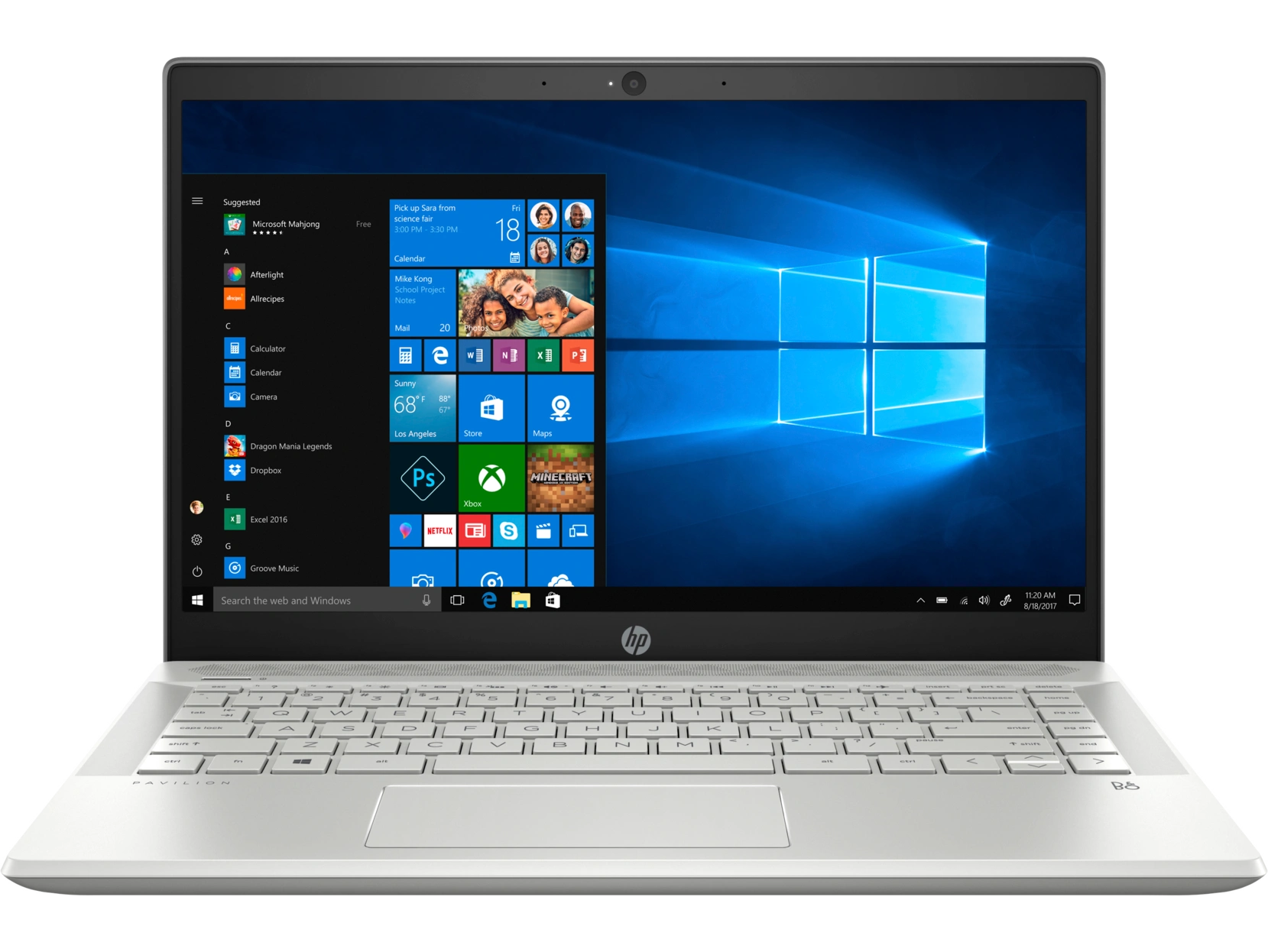 HP Pavilion 14-ce3024tx  Core i7 10th Gen/8GB RAM/512GB SSD/35.56 cm (14&quot;), FHD display/NVIDIA GeForce MX250 + 2GB Graphics/Windows 10 Home/Mineral Silver-