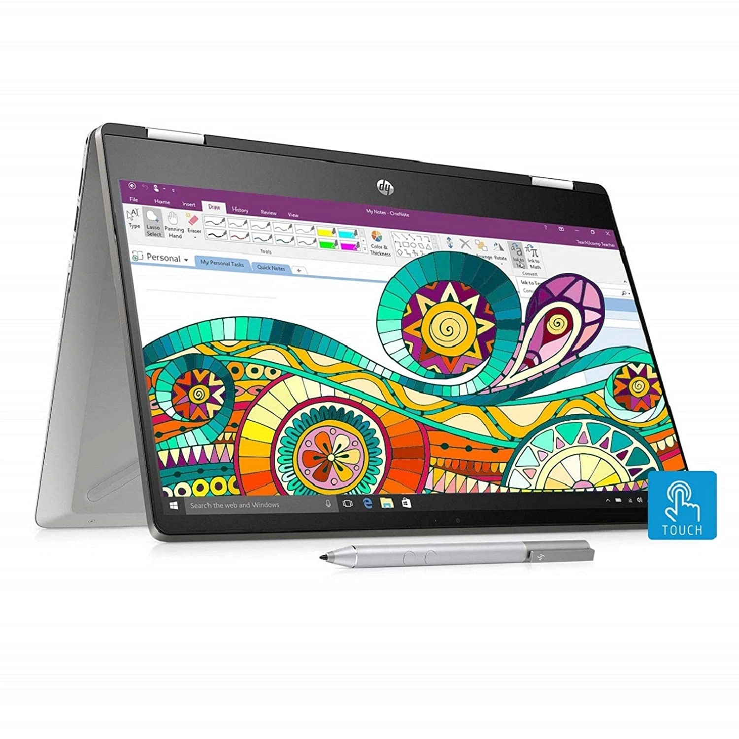 HP Pavilion x360 14-dh1025tx Core i5 10th Gen/8GB RAM/1TB HDD + 256GB SSD/35.56 cm (14&quot;), FHD Display/NVIDIA GeForce MX130 + 2GB Graphics/Windows 10 Home/Mineral Silver-