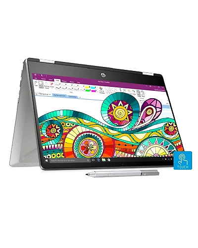 HP Pavilion x360 14-dh1025tx Core i5 10th Gen/8GB RAM/1TB HDD + 256GB SSD/35.56 cm (14&quot;), FHD Display/NVIDIA GeForce MX130 + 2GB Graphics/Windows 10 Home/Mineral Silver-8GA92PA