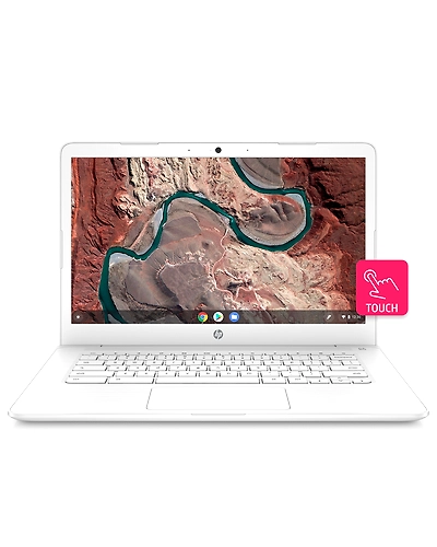 HP Chromebook CA003TU Celeron Dual Core Chrome/4GB RAM/64GB eMMC + 100GB Cloud Storage/35.56cm display/Intel HD 500 Graphics/Chrome OS/ Snow White-6YU26PA