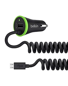 Belkin DUAL USB CAR CHRGR W/MICRO USB