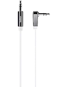 Belkin CABLE3.5MM AUDM/MFLATRT ANGLE 4FTWHT