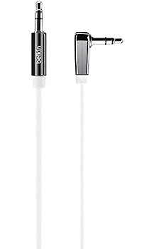 Belkin CABLE3.5MM AUDM/MFLATRT ANGLE 4FTWHT