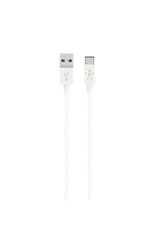 CABLE,PREMIUM,USB-C/USB-A MIX METALIC,4',WHITE
