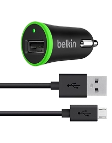 Belkin M CAR CHGR2.1AUNI 4FT MUSB CBL BLK