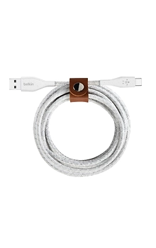 DURATEK PLUS USB-A to USB-C CABLE, STRAP, 4', BLK