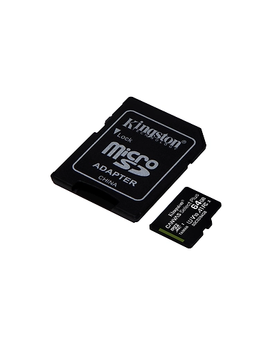 Kingston Canvas Select Plus 64GB microSD Card with Adapter (SDCS2/64GBIN)-740617298949