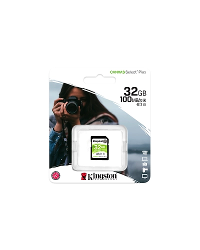 Kingston Canvas Select Plus 32GB SD Memory Card (SDS2/32GBIN)-1