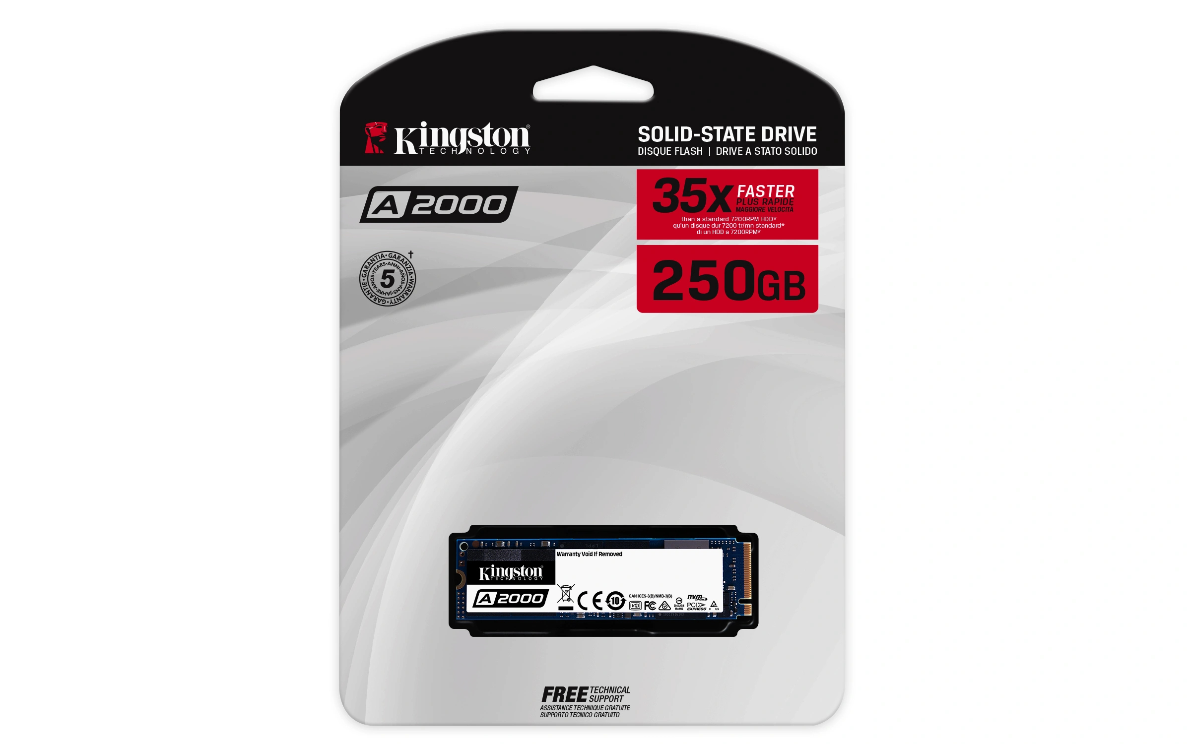 Kingston A2000 series NVME m.2 250GB-