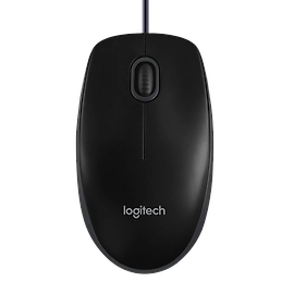 Logitech B100 Wired Optical Mouse  (USB, Black)