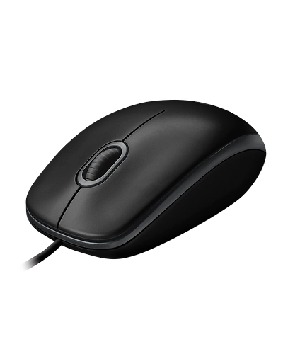 Logitech B100 Wired Optical Mouse  (USB, Black)-2