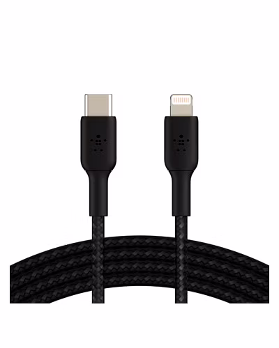 Belkin BRAIDED LIGHTNING TO USB-A CABLE 1M BLK-CAA002bt1MBK