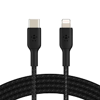 Belkin BRAIDED LIGHTNING TO USB-A CABLE 1M BLK