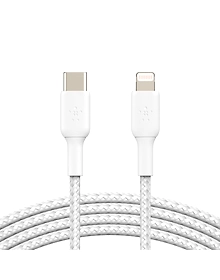 Belkin BRAIDED LIGHTNING TO USB-A CABLE 1M WHT