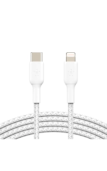 Belkin BRAIDED LIGHTNING TO USB-A CABLE 1M WHT
