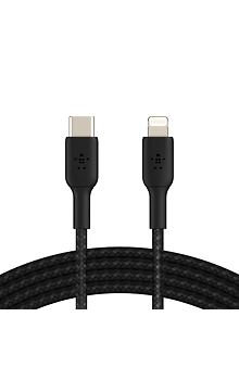 Belkin BRAIDED USB-C TO LIGHTNING CABLE 1M BLK