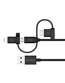 Belkin USB-A TO MICRO USB/LTG/USB-C,4,CHRG/SYNC CABLE