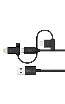 Belkin USB-A TO MICRO USB/LTG/USB-C,4,CHRG/SYNC CABLE