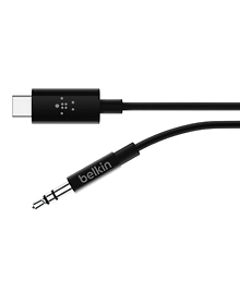 Belkin USB-C TO 3.5 MM AUDIO CABLE, 3', BLK