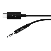 Belkin USB-C TO 3.5 MM AUDIO CABLE, 3', BLK