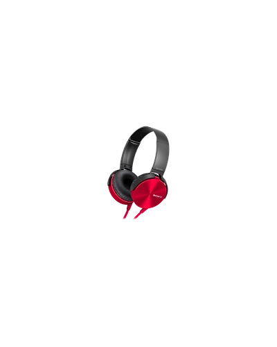 SONY MDR-XB450 HEADPHONES-MDR-XB450-Red