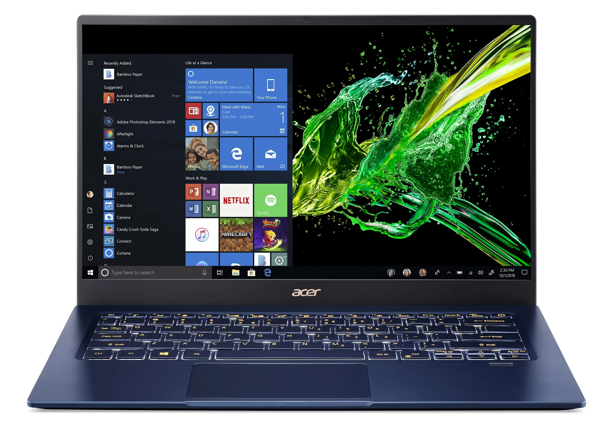 Acer SF514-54T(Core i7 10th Gen/16GB/512GB SSD/Windows 10/14 Inches (35.56 cm) display/Graphic Processor Intel Iris Plus/Weight 0.98 Kg)-