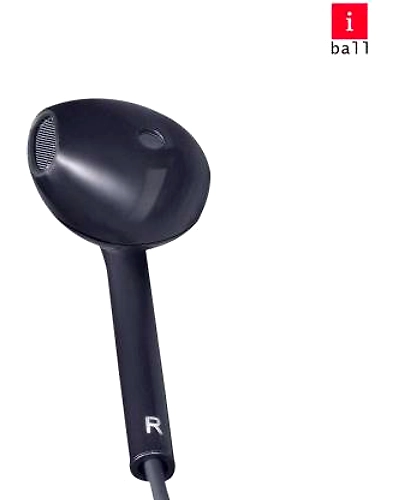 iBall Earphone  Yo Flute/Yo-Flute 2. (Black)/White-1